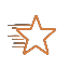 Drehender Stern-Icon in Orange als Symbol f&uuml;r vergebene Freispiele bei Vox Casino