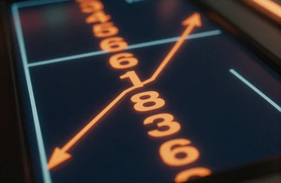 Crash-Game-Multiplikator-Graph mit orangefarbenen Ziffern auf dunklem Bildschirm