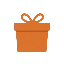 Geschenkbox-Icon in Orange als Symbol f&uuml;r aktive Bonus-Nutzer bei Vox Casino